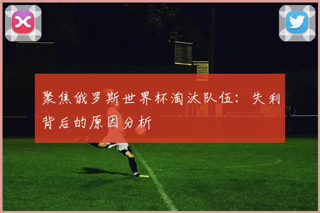 聚焦俄罗斯世界杯淘汰队伍:失利背后的原因分析